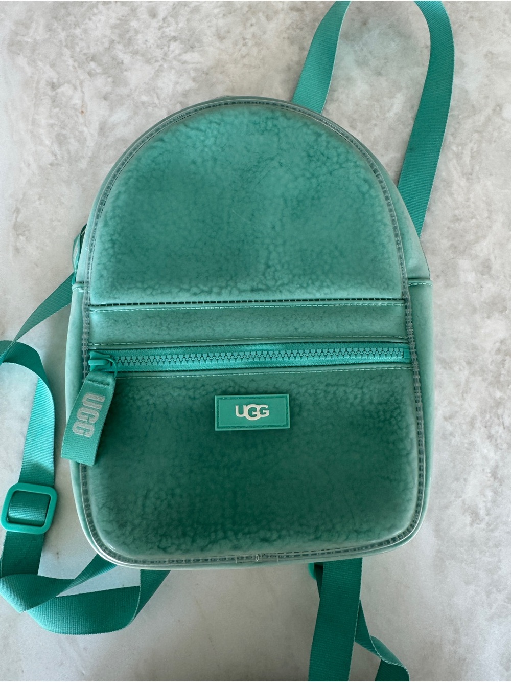 UGG Teal Mini Shearling Backpack